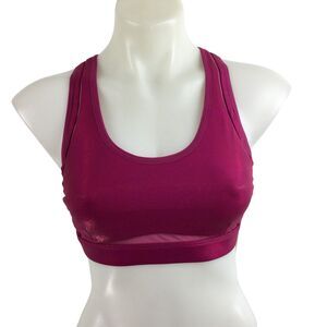 Fabletics Belle Iridescent High Impact Adjustable Sports Bra Fuchsia Pink S NWT